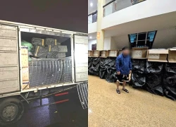 Phát hiện cả khoang thuốc lá ngoại trên ô tô biển số Hà Nội