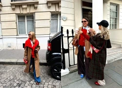 Sắc đỏ là điểm nhấn hoàn hảo cho trang phục mùa cuối năm