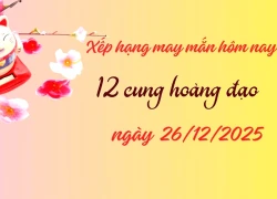 Xếp hạng may mắn tử vi 12 cung hoàng đạo ngày 26/12/2025: Cung Song Ngư GOAT cuối tuần