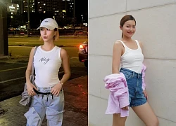 Mặc đẹp với quần jeans và áo tank top, bộ đôi đơn giản mà sành điệu