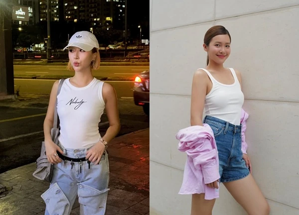 Mặc đẹp với quần jeans và áo tank top, bộ đôi đơn giản mà sành điệu