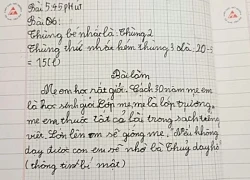 Học sinh lớp 1 viết văn tả mẹ trong vỏn vẹn 5 dòng, vô tình tiết lộ "điều bí mật" ở đoạn kết khiến phụ huynh đỏ mặt