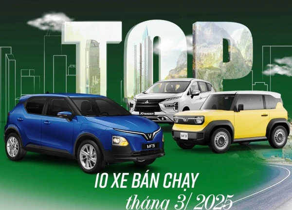 Loạt xe bán chạy tháng 3: VinFast vẫn áp đảo, Hyundai trở lại "đường đua"