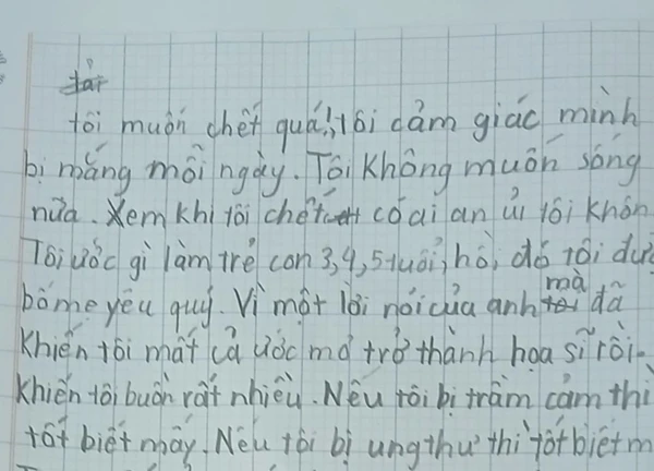 Bé 8 tuổi viết tâm thư "giá như tôi bị ung thư thì tốt biết mấy", nhiều người hoảng hốt: Cha mẹ đã làm gì con vậy?