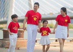 Con trai nhí của NSƯT Quốc Cơ MC Hồng Phượng biểu diễn xiếc cùng bố trong bộ ảnh ý nghĩa kỷ niệm 30/4