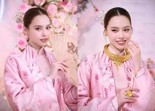 HOT: Á hậu Vbiz công khai chồng doanh nhân trong lễ ăn hỏi bí mật, vàng sính lễ trĩu cổ gây choáng!