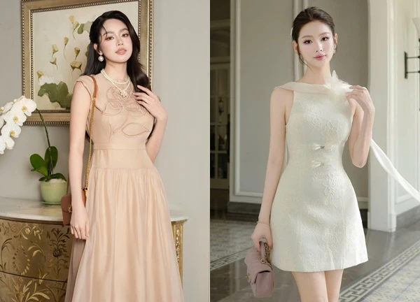 Váy chữ A chị em mặc lên là 'tự động đẹp'