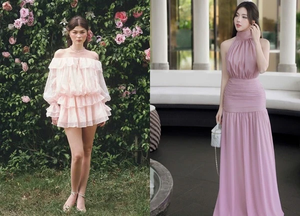 Lựa chọn tông hồng cho nàng thêm phần thướt tha
