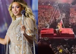 Beyoncé châm lửa piano, lái xe mui trần "lơ lửng" tại concert, nhận tối hậu thư
