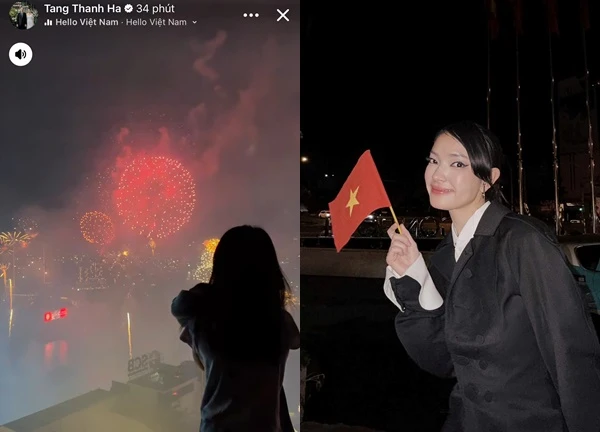 Dàn sao check-in tưng bừng xem pháo hoa dịp lễ 30/4: Tăng Thanh Hà có view xịn, Châu Bùi xuống đường hưởng ứng không khí