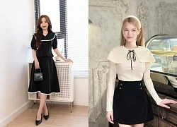 Diện đẹp đơn giản với chân váy chữ A