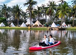 Bãi dừa bên đầm An Khê điểm đến hấp dẫn du khách