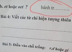 Bài tập tiếng Việt của học sinh tiểu học hỏi về một loại bánh chứa vần "et" và "oet", mẹ mất ngủ vì không tìm ra đáp án
