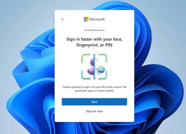 Tài khoản Microsoft mới sẽ dùng passkey làm phương thức đăng nhập mặc định