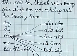 Học sinh lớp 1 làm bài tập tiếng Việt, được hẳn 9 điểm nhưng dân mạng đọc xong chỉ biết thốt lên: "Thương bố quá trời!"