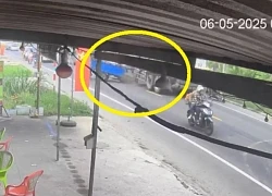 Xe ba gác chuyển làn đột ngột bị xe ben tông văng, tài xế tử vong