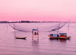 Độc đáo nghề kéo rớ chồ bắt thủy sản trên sông Trà Khúc