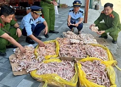 Gần 500kg chân gà, đuôi lợn "bẩn" trong kho công ty thực phẩm sạch