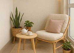 Làm thế nào để biến 3m góc ban công căn hộ 50m thành nơi thư giãn đọc sách, uống trà chỉ với 5 triệu đồng?