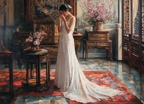 Sắp tới giờ đón dâu thì đột nhiên mẹ chú rể xông đến nhà gái quát tháo và ném lên người cô dâu một xấp ảnh