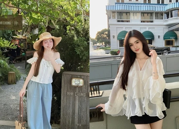 'Càn quét' ngày hè với áo bèo nhún
