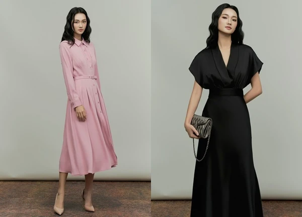 Chinh phục phong cách tối giản cùng váy midi
