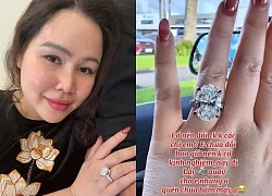 Diễn viên "lùn nhất" Việt Nam được chồng Tây cưng như trứng, lóa mắt trước nhẫn kim cương cỡ khủng