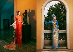 Á hậu Ngọc Hằng hóa 'nàng thơ' với thiết kế áo dài của Đỗ Trịnh Hoài Nam