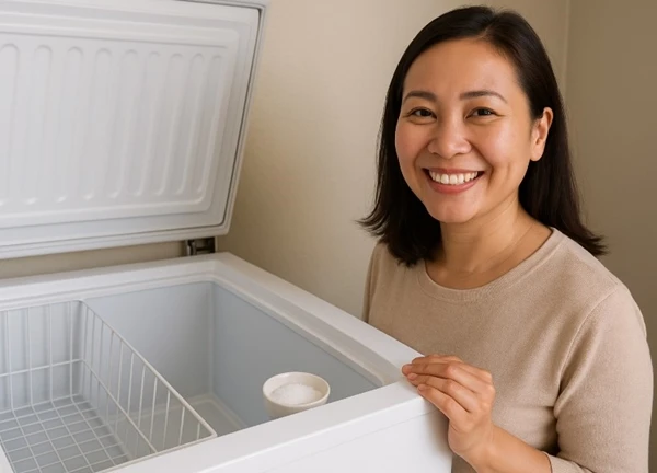 Khử sạch mùi tanh trong ngăn đựng cá tủ đông chỉ với muối và giấm không cần dùng viên khử mùi