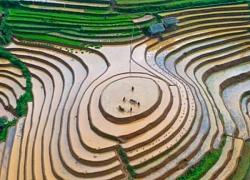 Ngắm nhìn vẻ đẹp ruộng bậc thang mùa nước đổ ở Cao Phạ