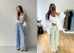Quần dài pyjama kẻ sọc, phong cách giản dị và phóng khoáng trong mùa hè này