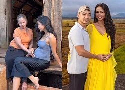 Hoa hậu H'Hen Niê khoe ảnh bầu bên mẹ ruột, dân mạng rôm rả đoán trai hay gái qua... dáng bụng!