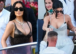 Chị em Kim Kardashian mặc hở bạo, bị chê cười tại tiệc cưới tỷ phú