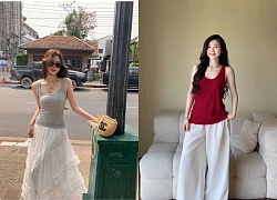 Diện áo tank top hai dây kín đáo mà vẫn 'hút hồn'