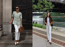Diện quần trắng đa năng lại thanh lịch miễn bàn