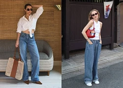 Quần jeans xanh nên diện cùng những mẫu áo trẻ trung này