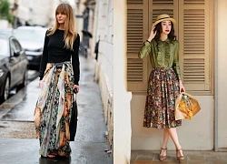 Chân váy hoa cổ điển trở lại, đẹp từ công sở đến đường phố
