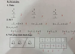 Con gái viết "2 + 1 > 1" vẫn bị gạch sai, người mẹ thắc mắc hỏi dân mạng liền nhận về lý do đầy "tâm phục khẩu phục"