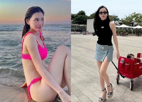Diễn viên Phương Oanh sành điệu, hoa hậu Tiểu Vy diện bikini khoe đôi chân dài