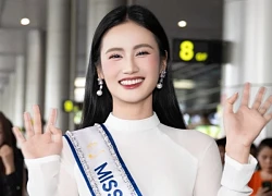 Hoa hậu Ý Nhi rạng rỡ trong tà áo dài trắng khi trở về từ Miss World