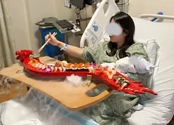 Sản phụ gây tranh cãi dữ dội vì vừa sinh xong đã mukbang sushi ngay trên giường bệnh, ôm con ngồi ăn giữa làn khói mịt mù