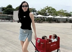 Sao Việt 4/6: Phương Oanh lên đồ sành điệu đưa hai con đi chơi