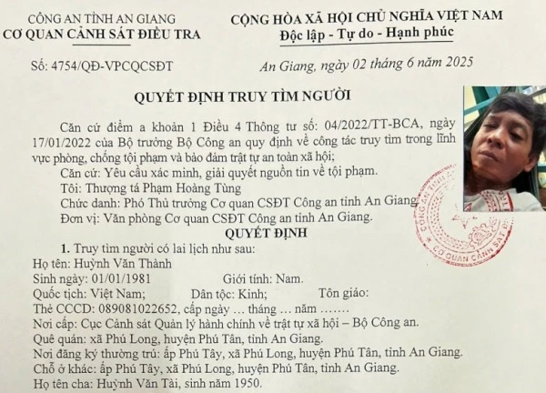 Truy tìm người trong vụ chiếm đoạt hơn 1,3 tỷ đồng tiền mua nông sản ở An Giang