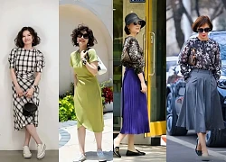 Vì sao phụ nữ sau 50 tuổi mặc váy dài qua gối lại trông sang hơn?