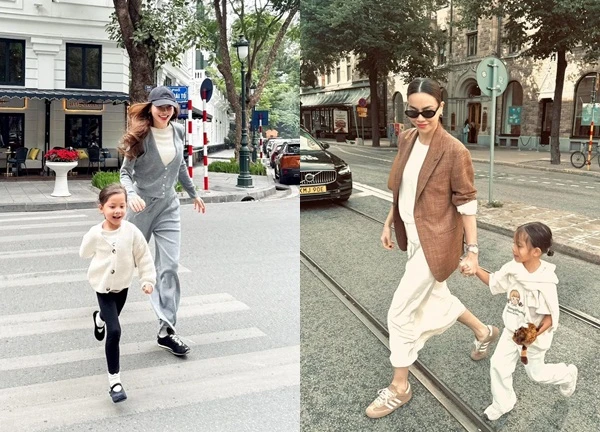 Hồ Ngọc Hà diện đồ đồng điệu cùng con gái, không hàng hiệu vẫn gây sốt