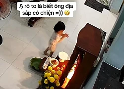 Nghe tiếng con gái "Ạ" một cái rõ to, mẹ bé đoán ngay sắp có chuyện xảy ra với... ông địa