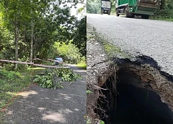 Xuất hiện 'hố tử thần' trên đường dẫn vào khu du lịch nổi tiếng