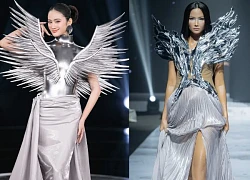 Ý Nhi 'chung mâm' thị phi với H'Hen Niê, catwalk lộ sự đơ cứng, clip so sánh sốc
