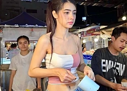 Hot girl bán trứng chiên ở chợ đêm Lào gây sốt