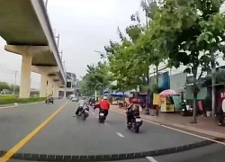 Lời khai của thanh niên áo cam đạp đổ xe máy đang chạy trước đầu ô tô ở Thủ Đức